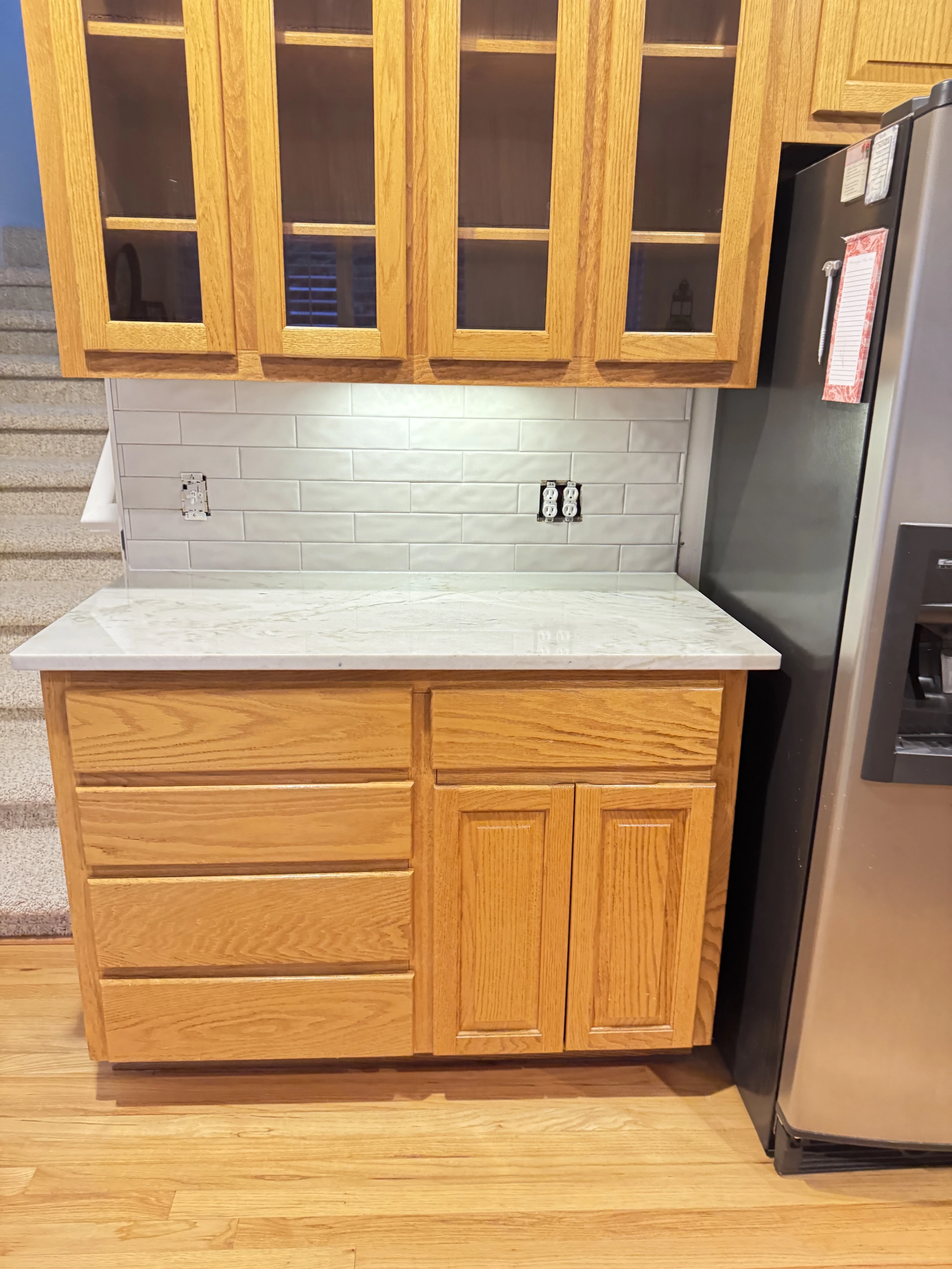 Tile Kitchen-Backsplash, Quartzite Countertops.
