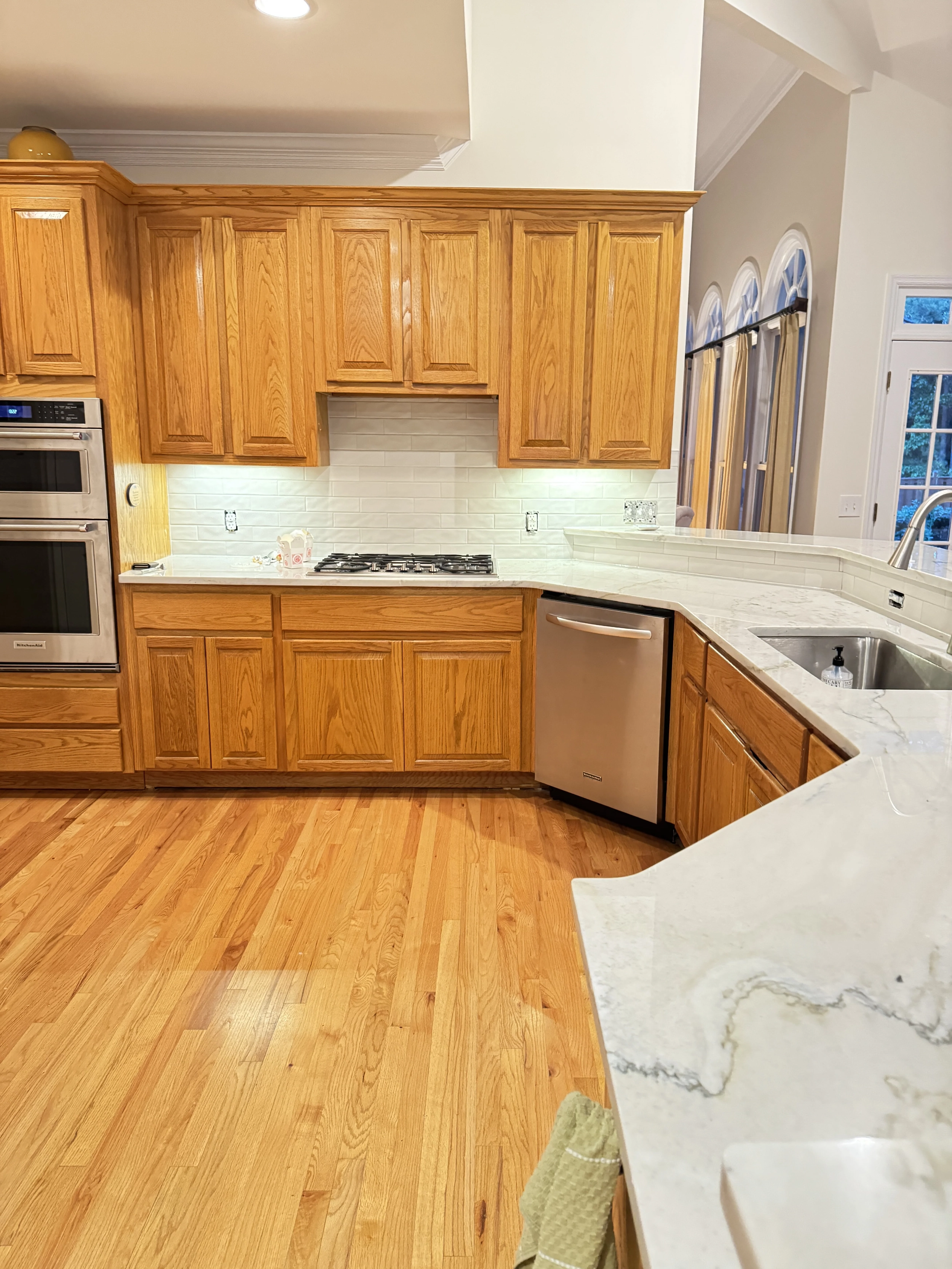 Tile Kitchen-Backsplash, Quartzite Countertops.