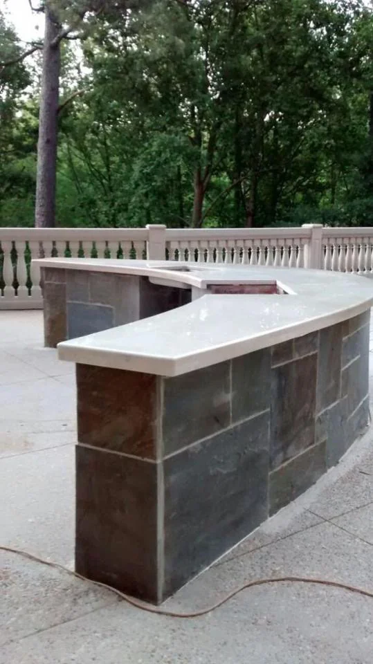 Crema Marfill Marble, Outside Kitchen-Countertops